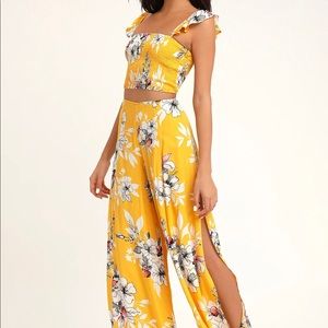 All Abloom Yellow Floral Print set